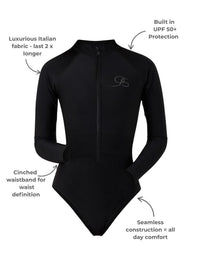 Long Sleeve Swimsuit - Sulawesi Midnight