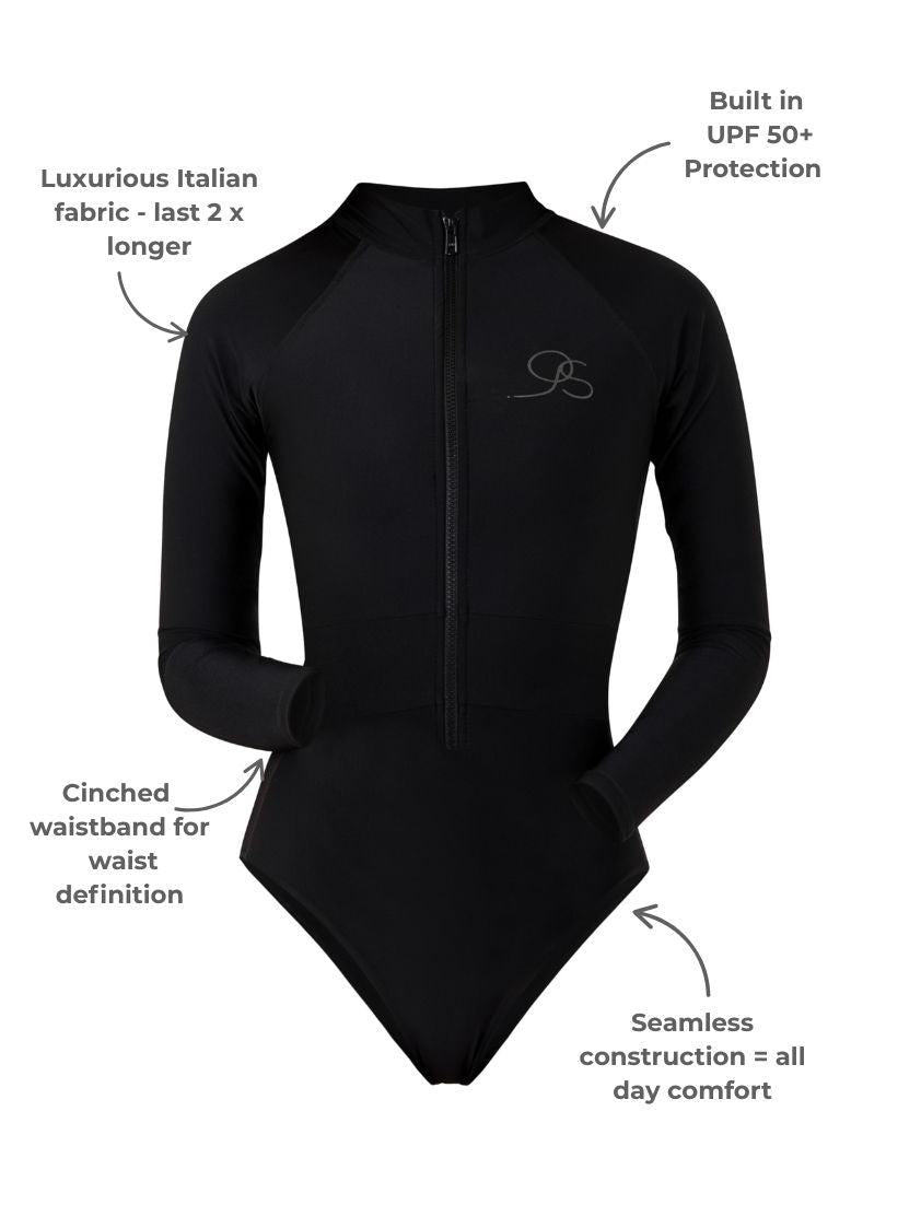 Long Sleeve Swimsuit - Sulawesi Midnight
