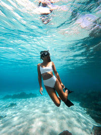 High Waisted Bikini Bottom | The Sumatra | White