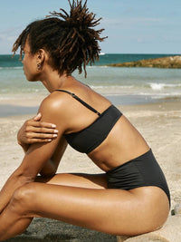 High Waisted Bikini Bottom | The Sumatra | black