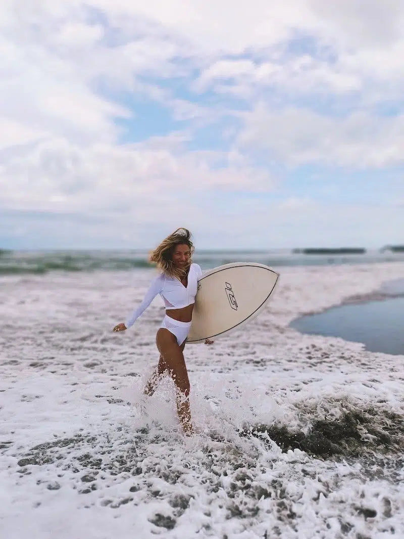 High Waisted Bikini Bottoms | The Sumba | White