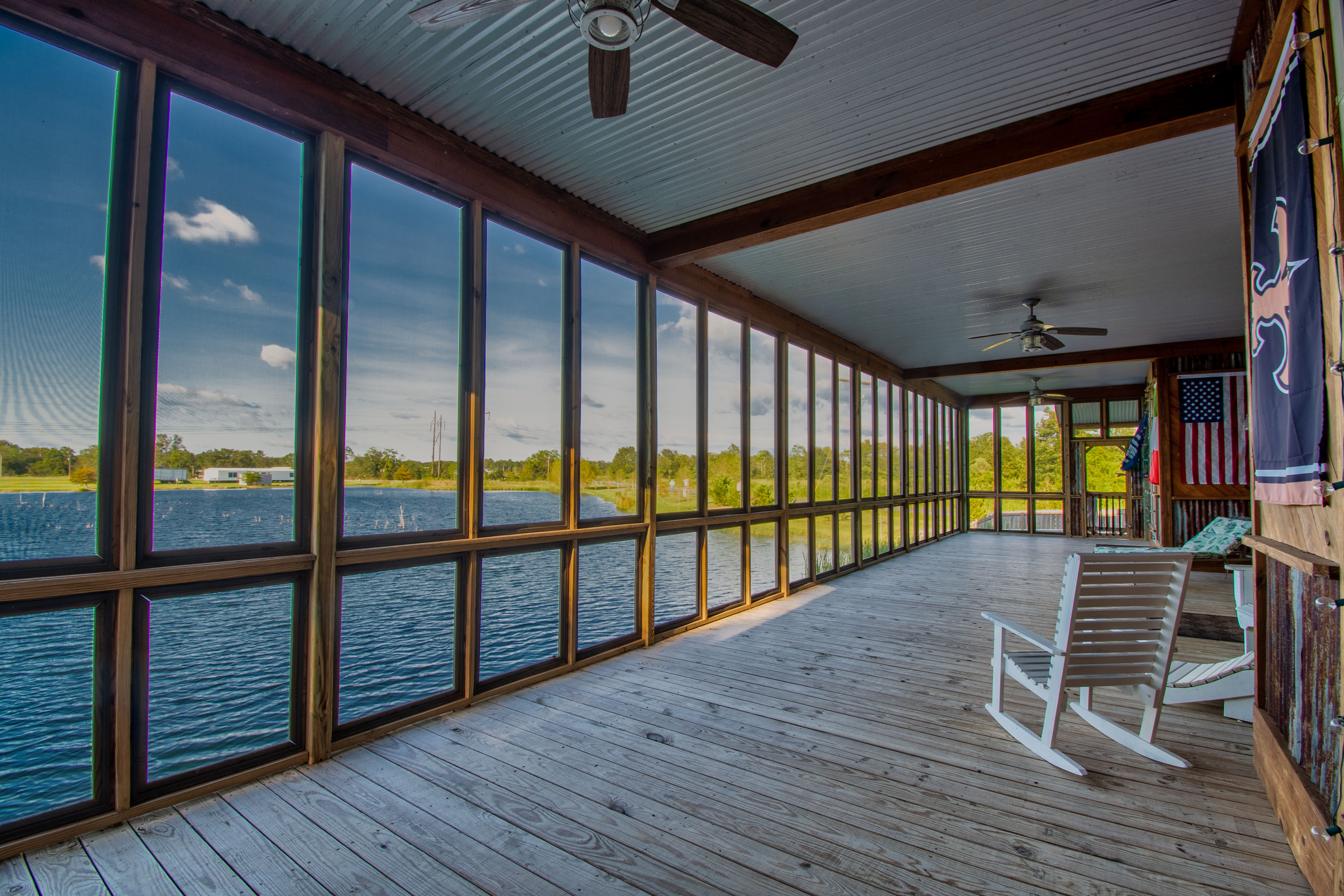 Screened Porch Interior Overlooking Pond Photography by Charles Braun Photography
