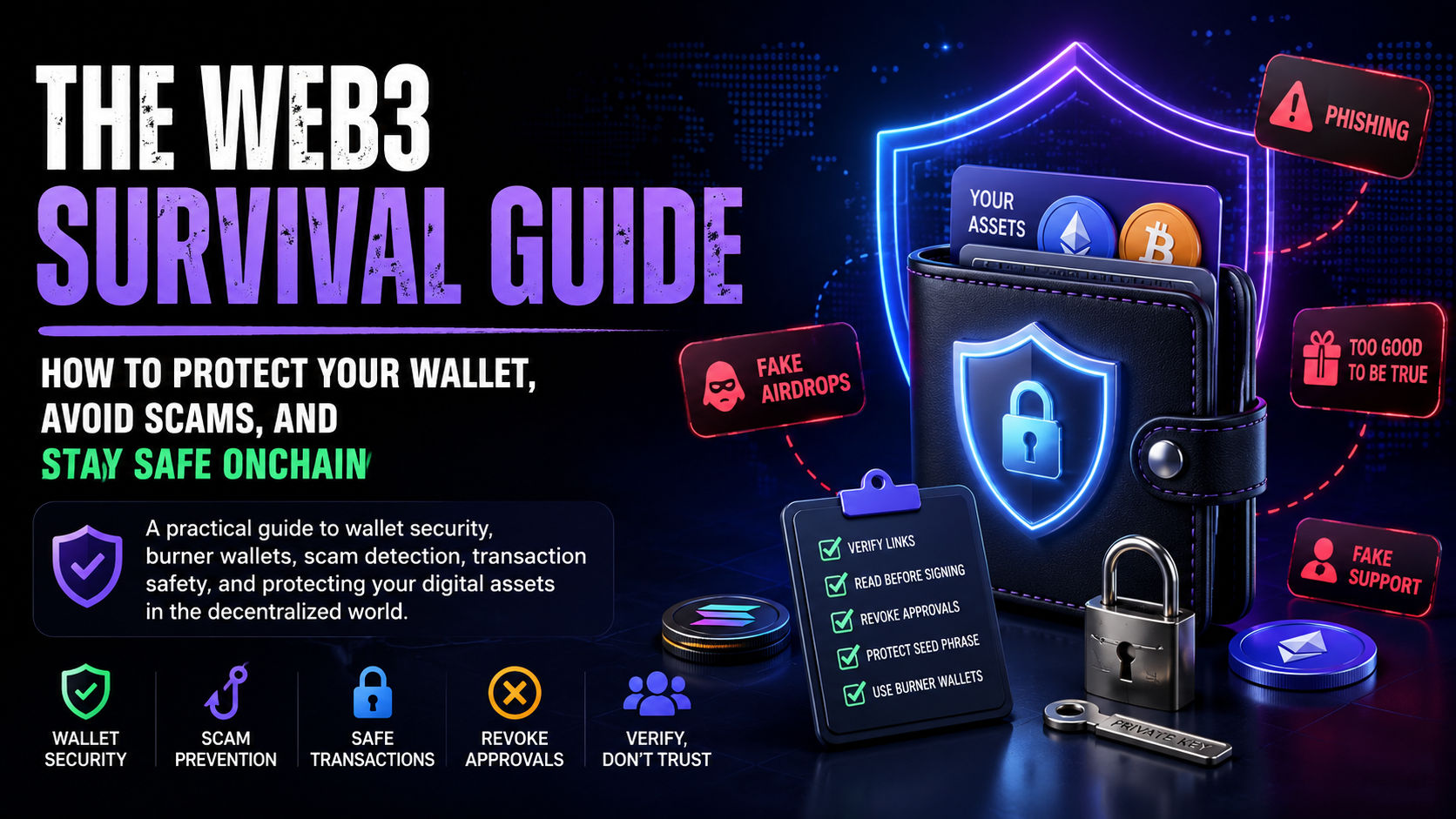 THE WEB3 SURVIVAL GUIDE: HOW TO PROTECT YOUR WALLET, AVOID SCAMS, AND STAY SAFE ONCHAIN