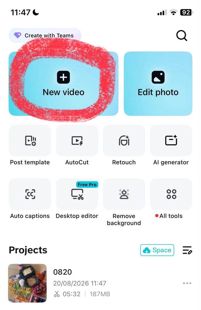 Create new video