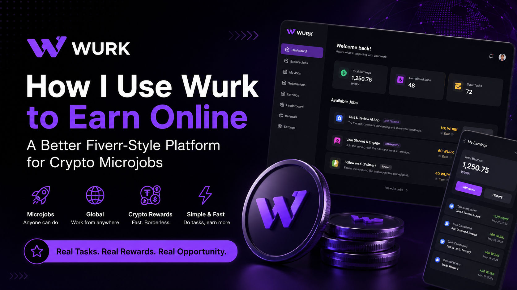 How I Use Wurk to Earn Online: A Better Fiverr-Style Platform for Crypto Microjobs