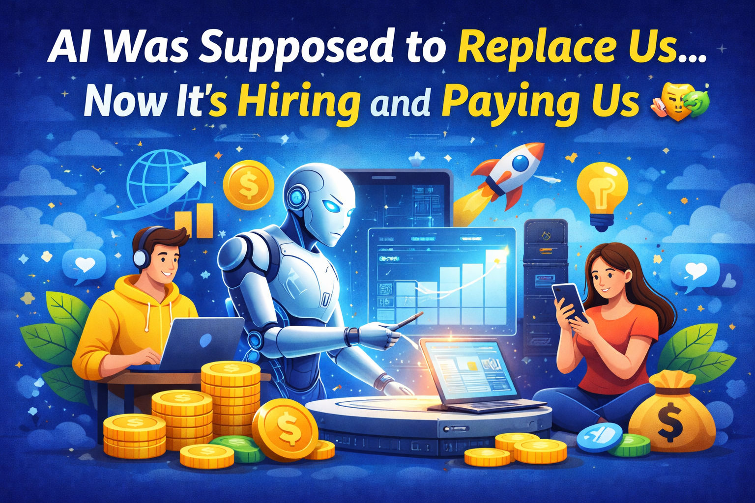 AI Didn’t Replace Humans — It Created New Ways to Earn 💰