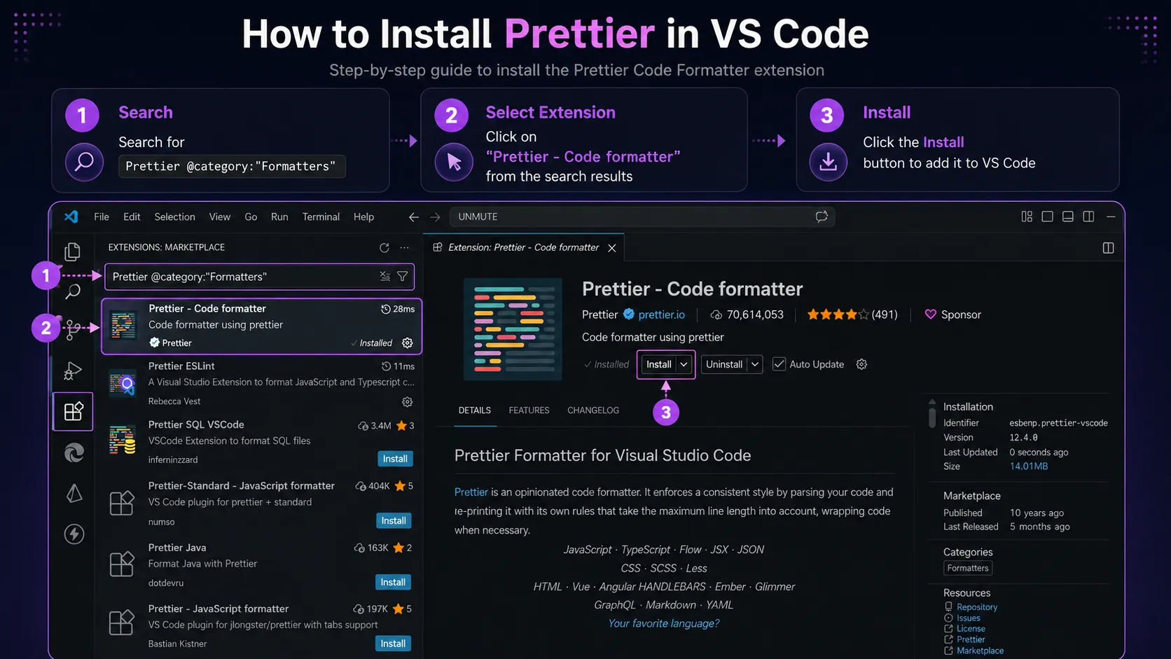 Prettier Installation