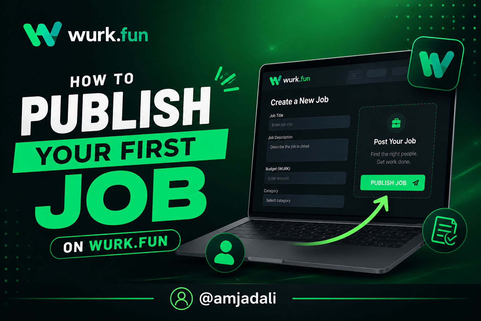 Wurk.fun - How to publish your first Job.