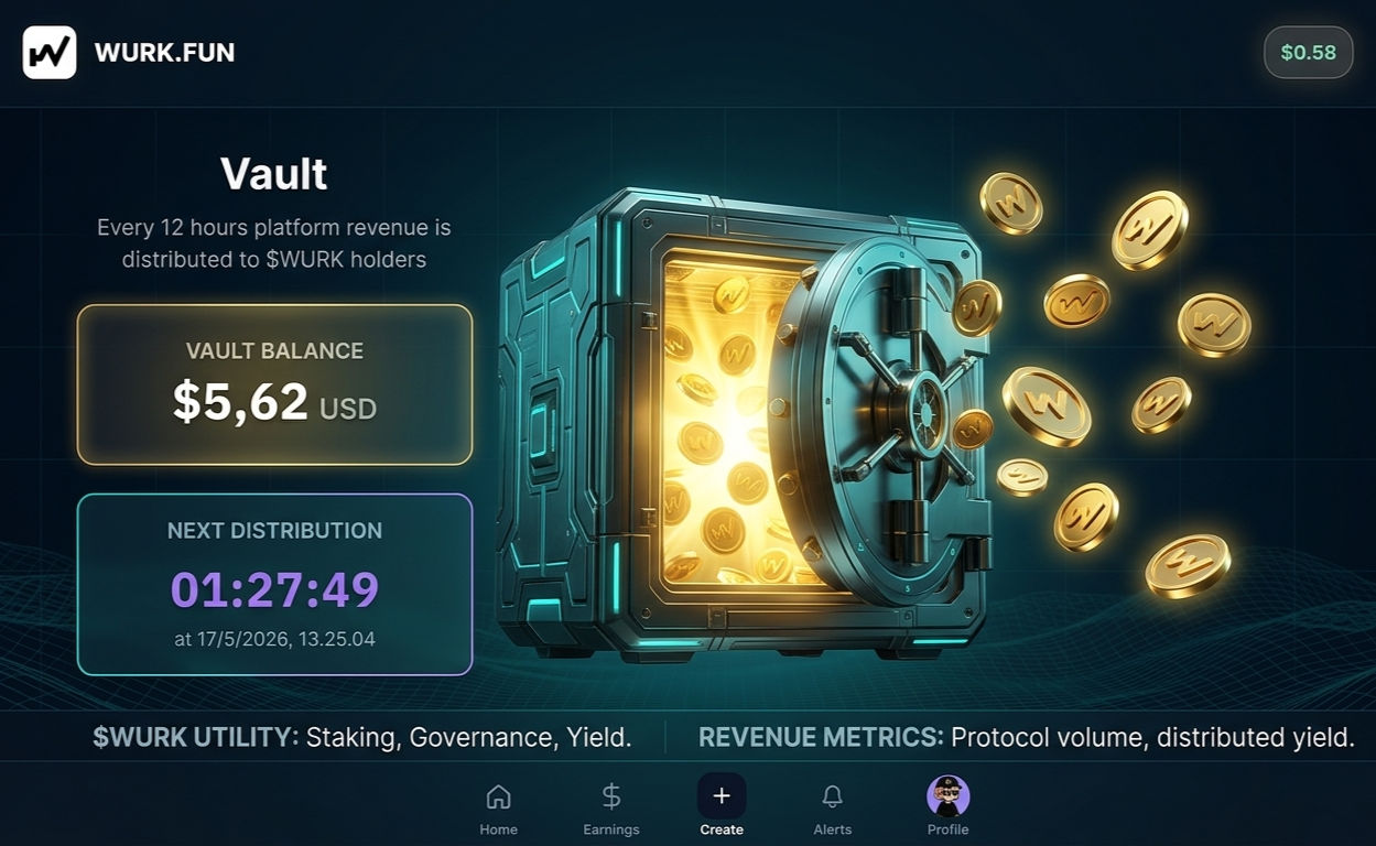 The Wurk Vault Explained: How 26 Active Wallets Are Splitting Real Platform Revenue Every 12 Hours
