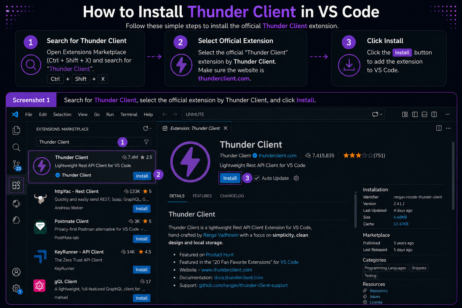 Thunder Client Installation