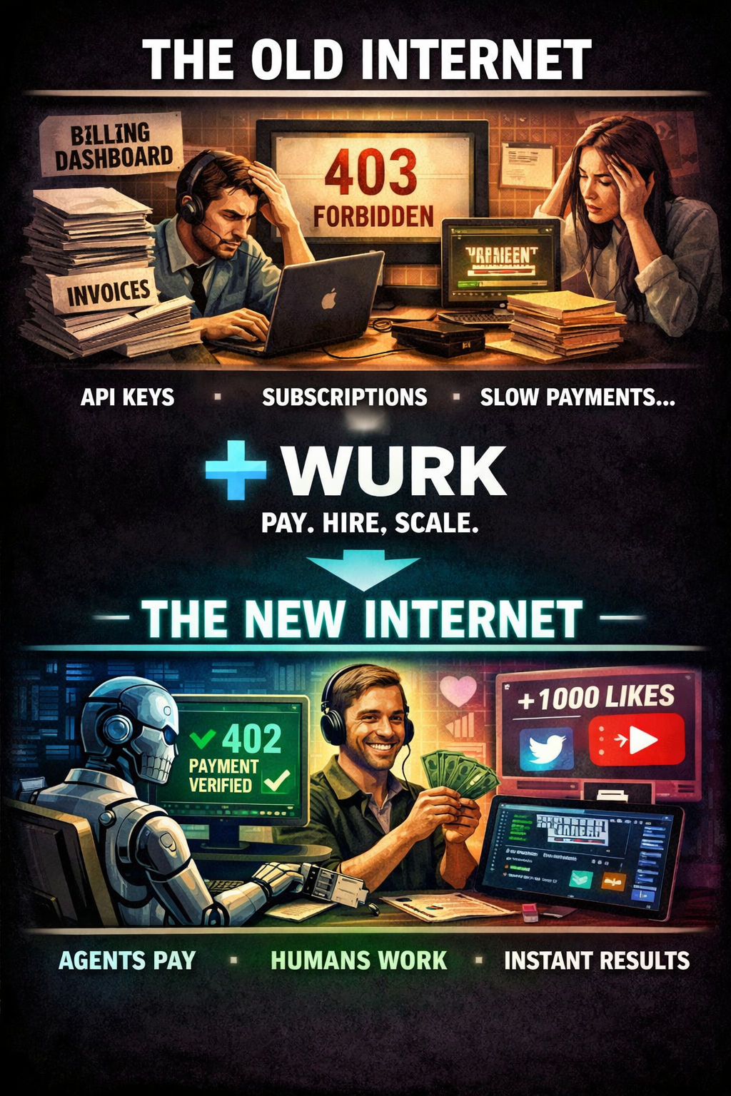 x402 & WURK: POWERING THE INTERNET WHERE AI AGENTS CAN PAY, HIRE, AND SCALE