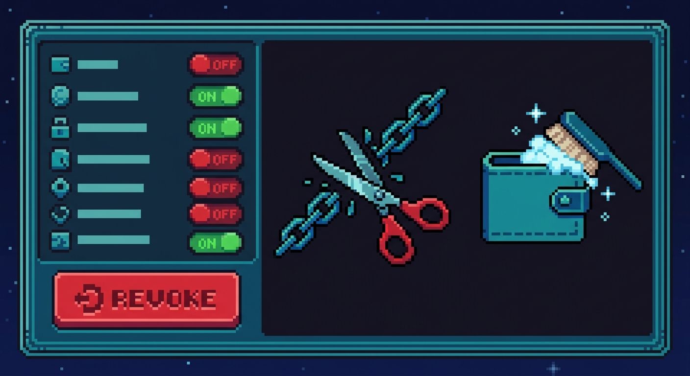 Revoking wallet approvals pixel art