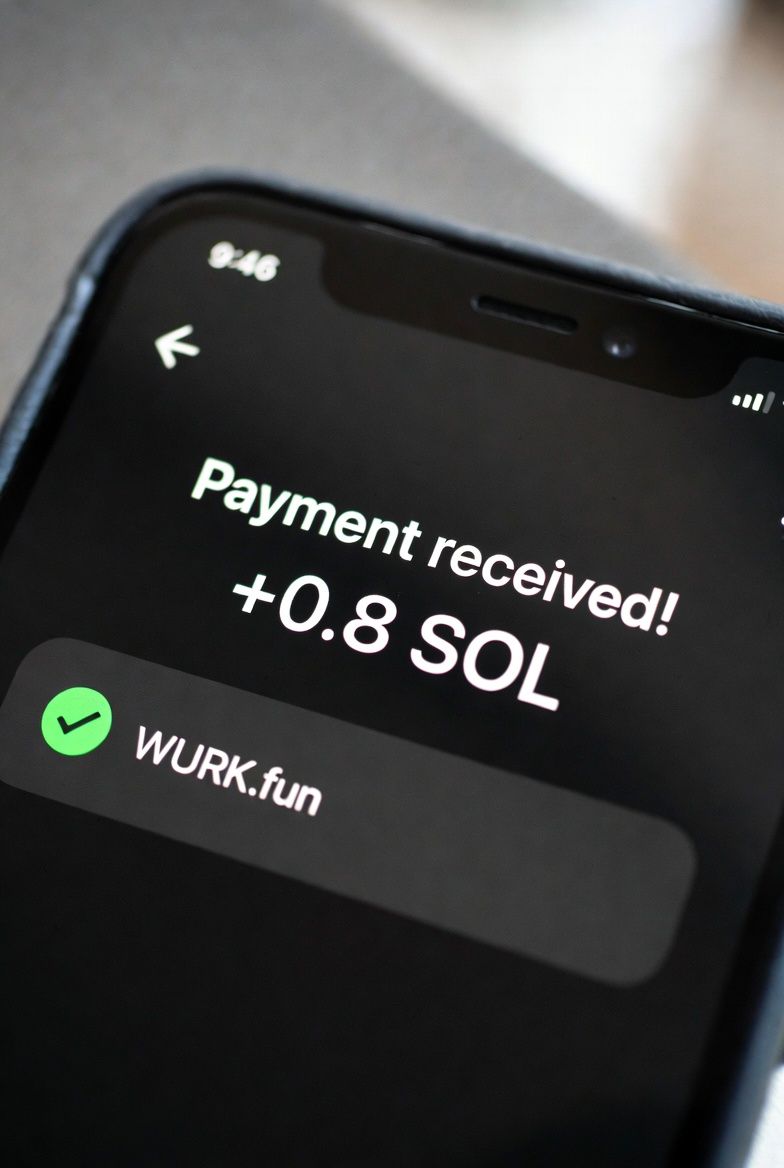 "Instant payout vibes on WURK.fun  +0.8 SOL received"