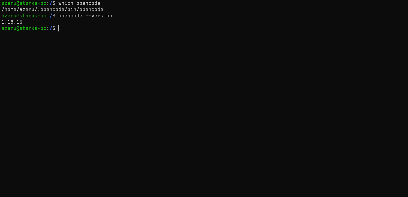 opencode check