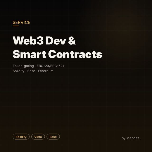 Web3 / Smart Contract Development preview