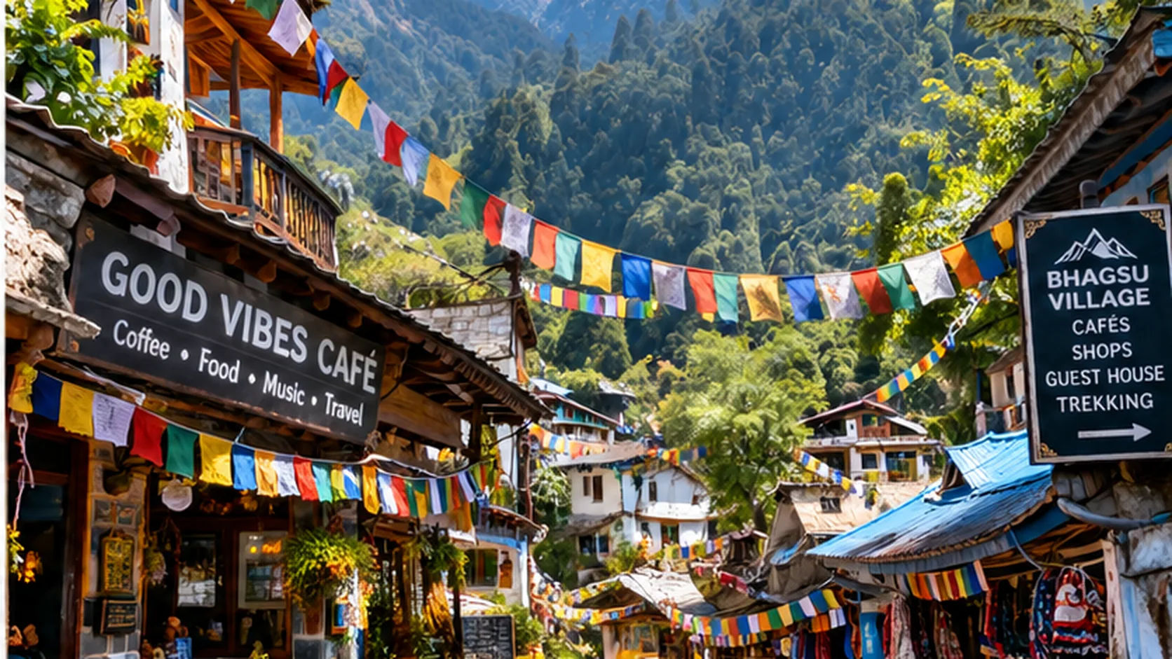 Bhagsu village near McLeod Ganj
