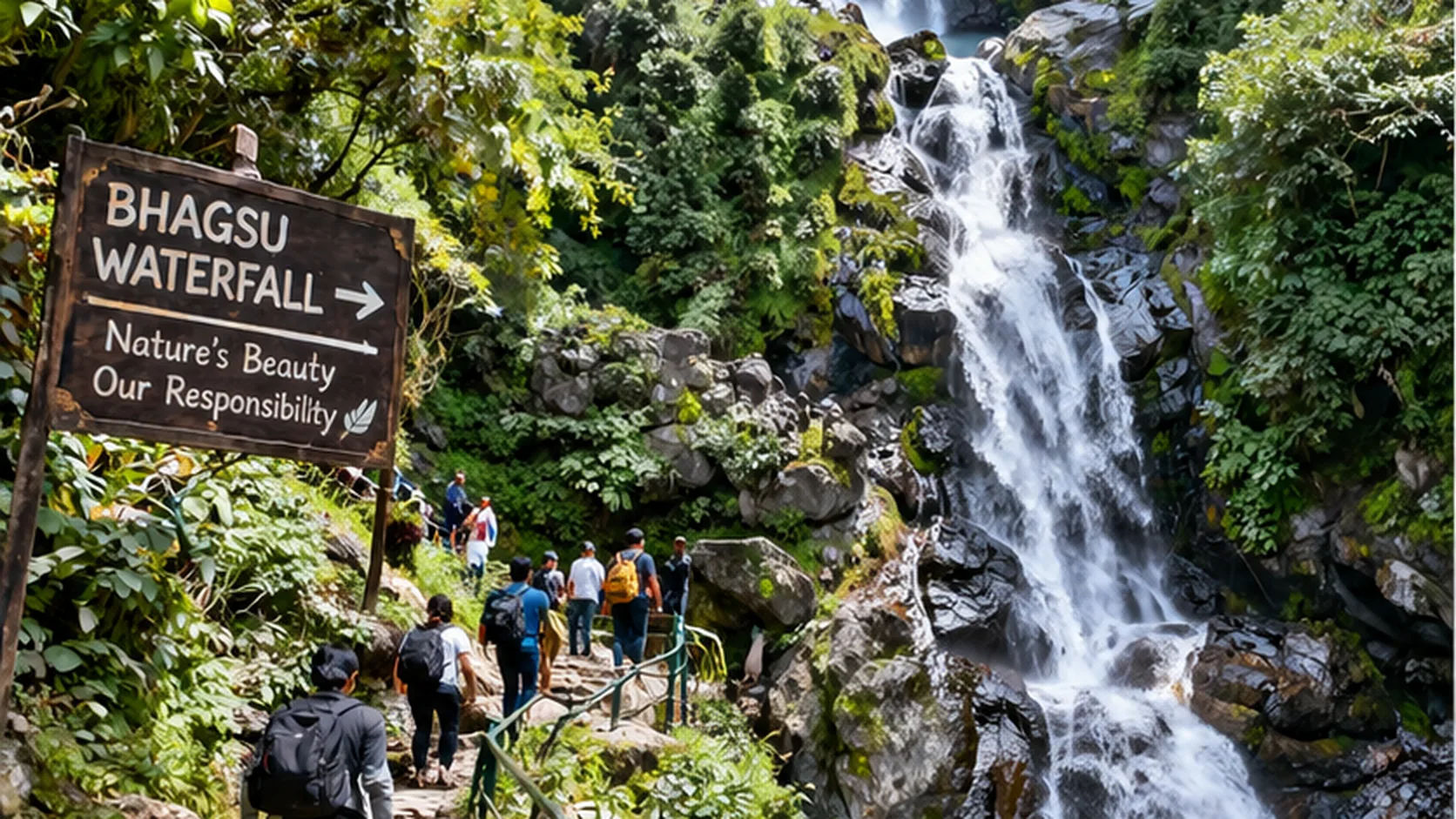 Bhagsu Waterfall near McLeod Ganj