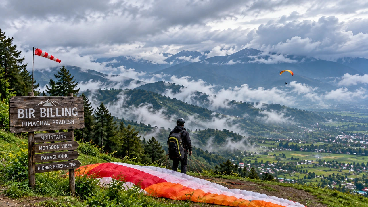 Misty Bir Billing landscape during monsoon