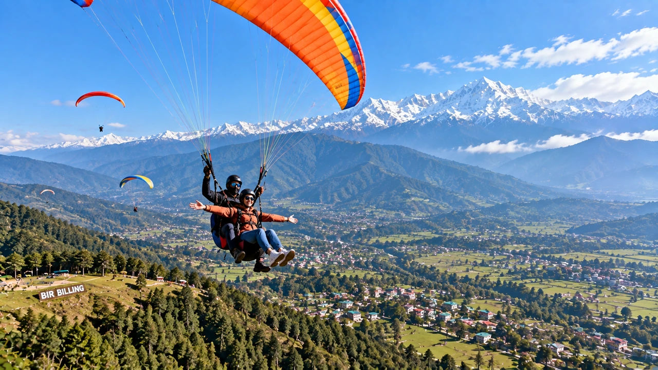Tandem paragliding experience in Bir Billing