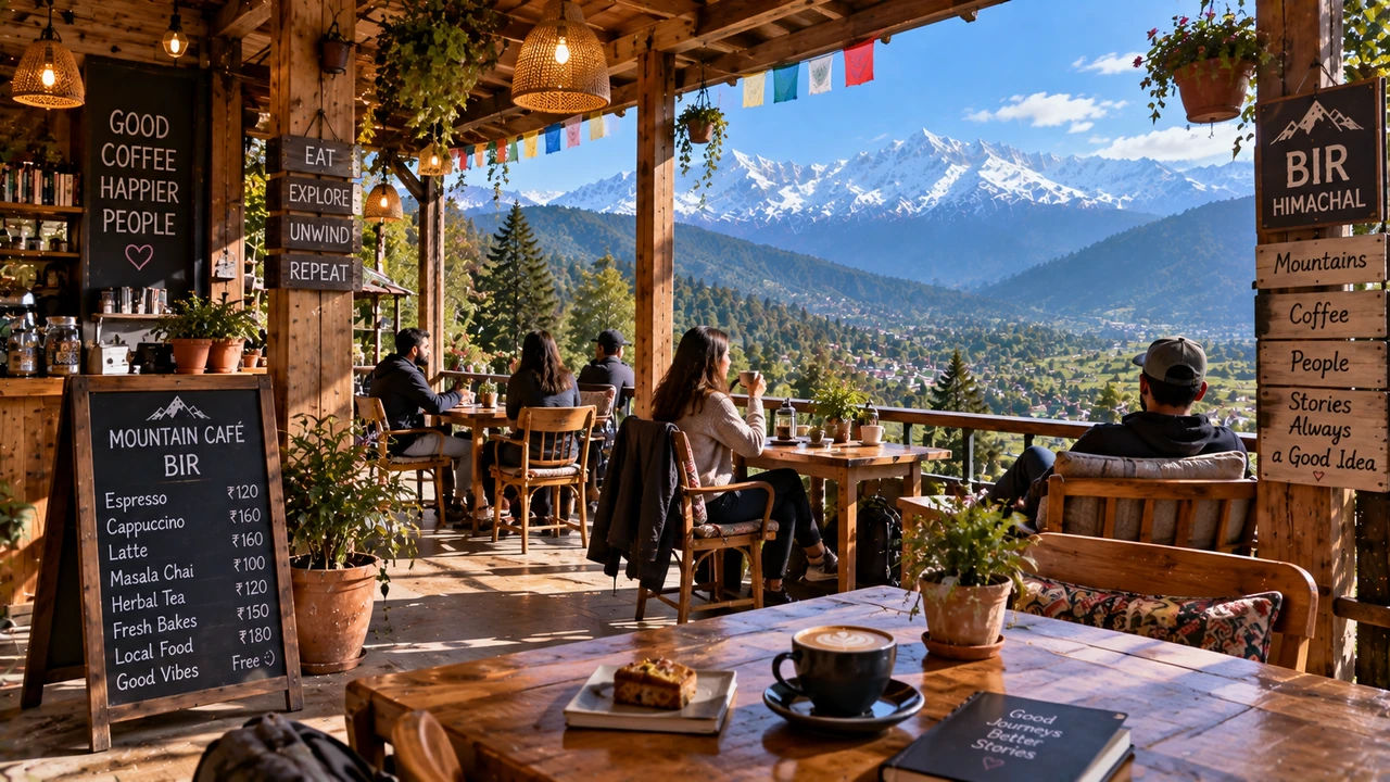 Mountain cafe in Bir Himachal Pradesh