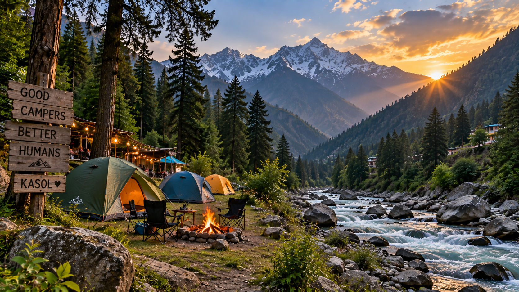 Camping experience near Kasol in Parvati Valley