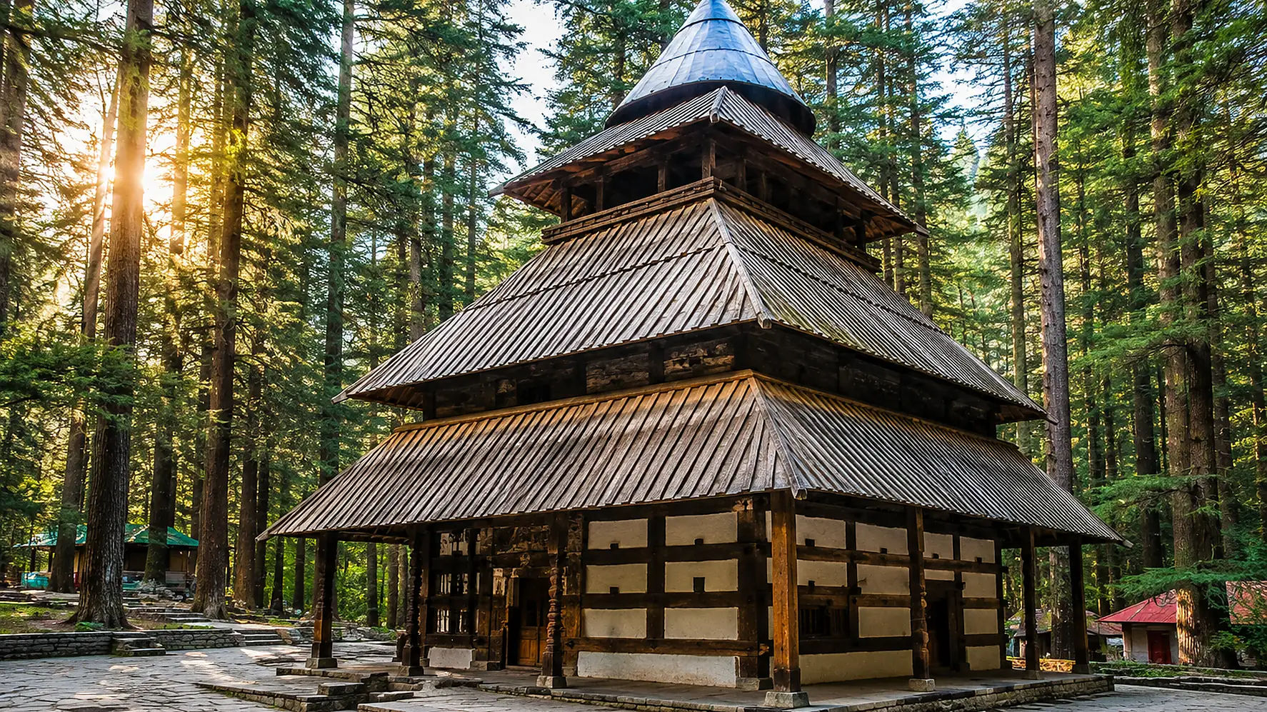 Hadimba Devi Temple surrounded by deodar trees in Manali