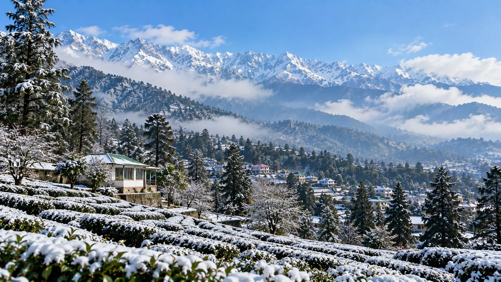 Bir Billing landscape during winter