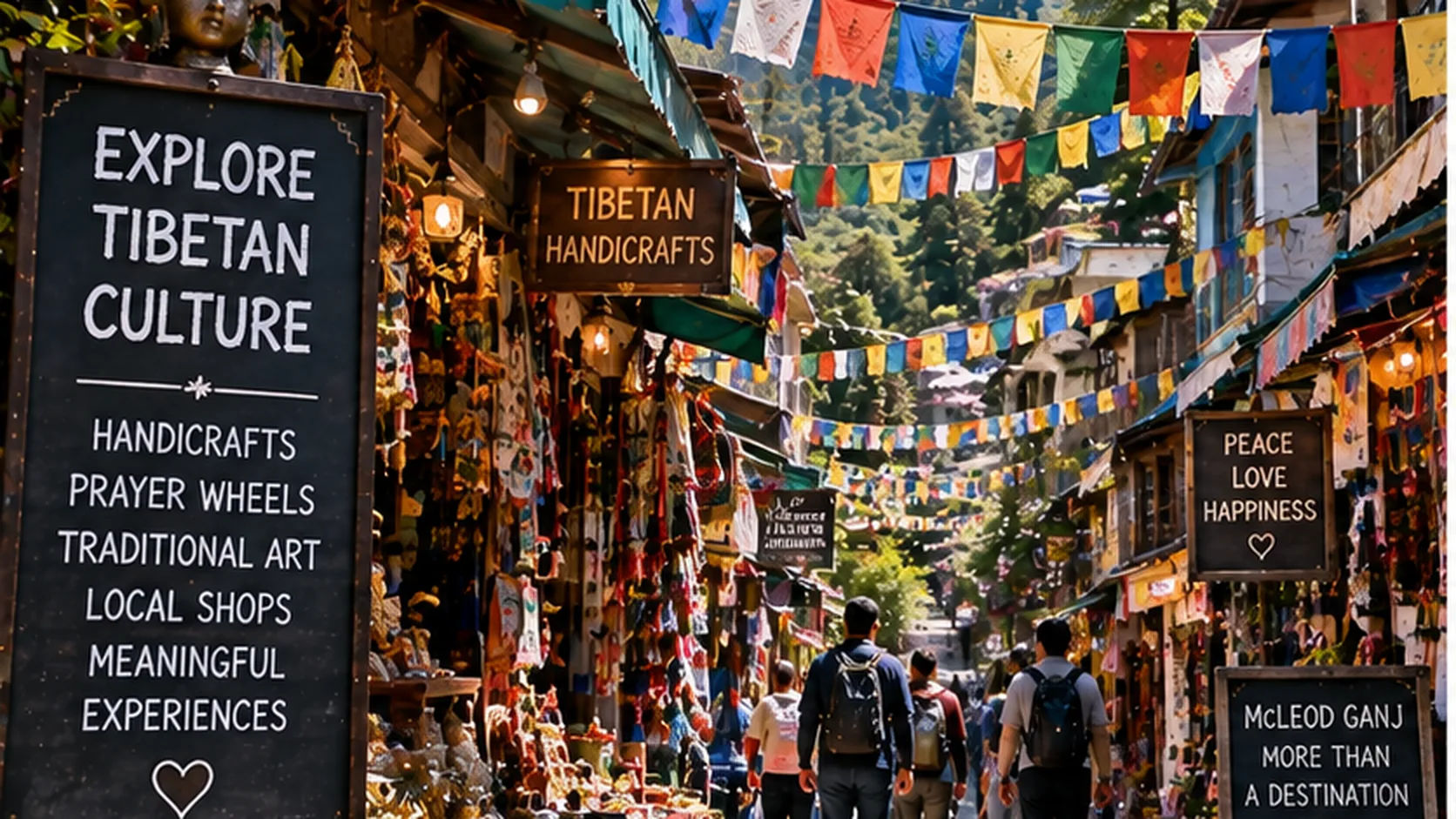 Tibetan culture and local market in McLeod Ganj