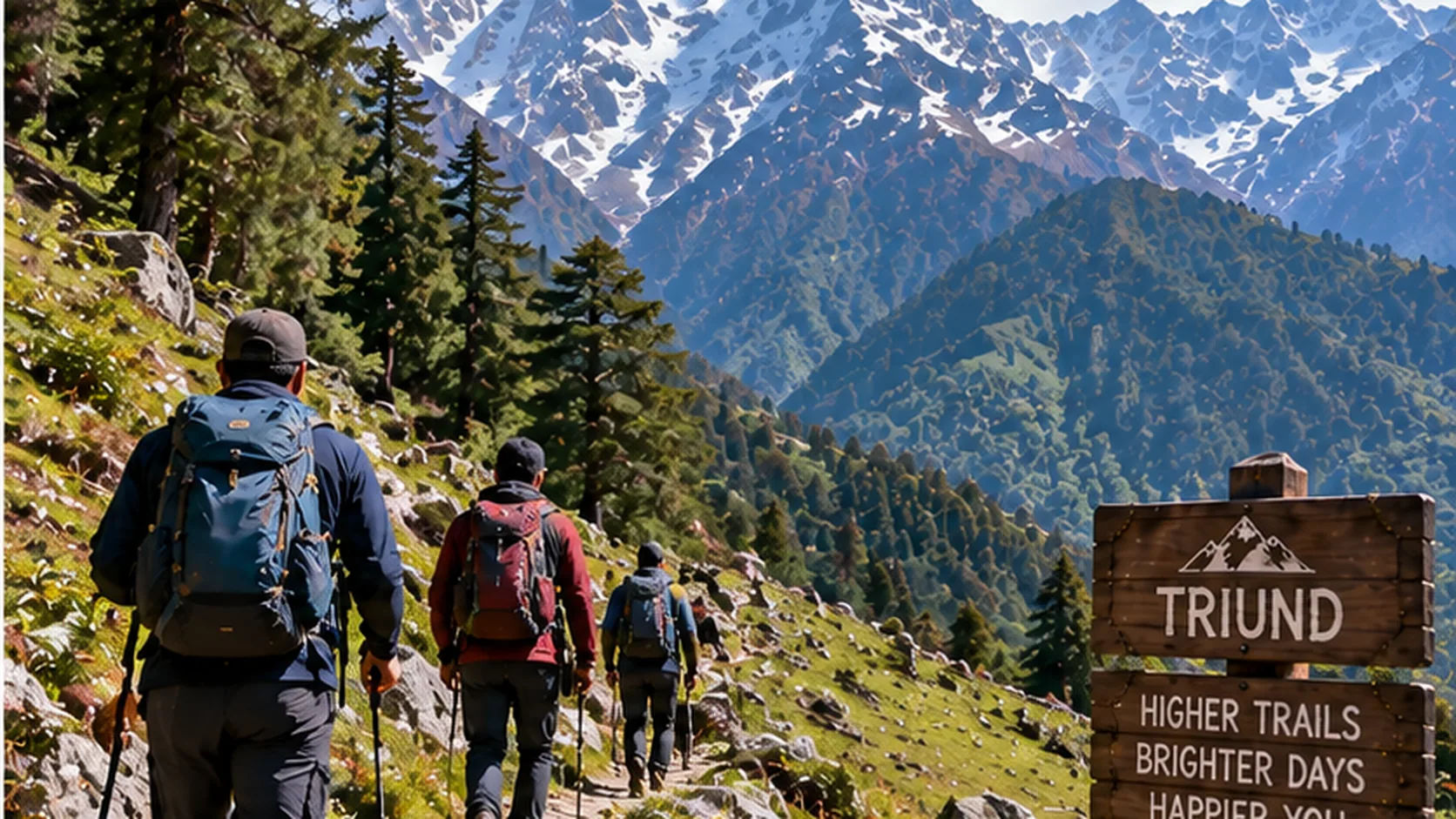 Trekking trail from McLeod Ganj toward Triund
