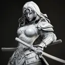 mulher maravilha samurai colecionável em - foto 6