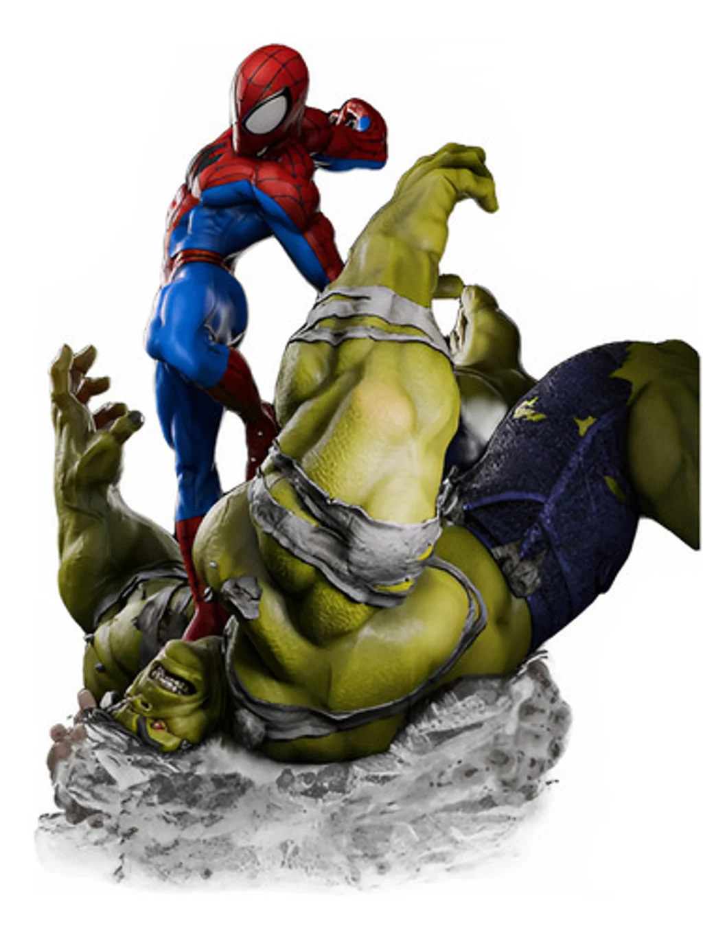 Figura spider man vs hulk | em resina 3D - Fidel Figures
