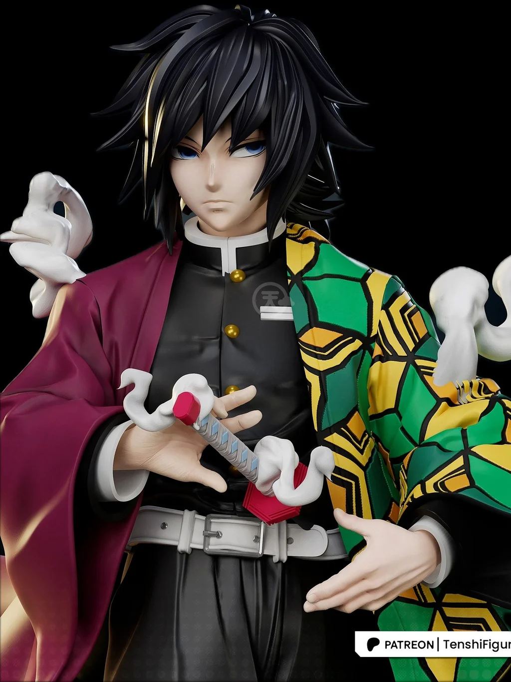 Figura giyu tomioka demon slayer kimetsu em resina 3D - Fidel Figures