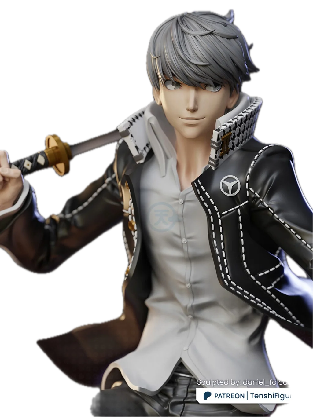 Figura yu narukami persona 4 em resina 3D - Fidel Figures