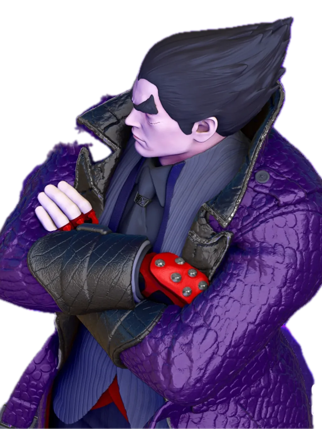 Figura kazuya mishima tekken 8 action em resina 3D - Fidel Figures