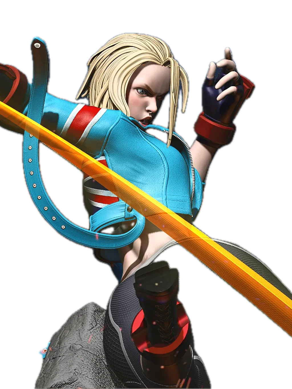 Figura cammy street fighter action em resina 3D - Fidel Figures