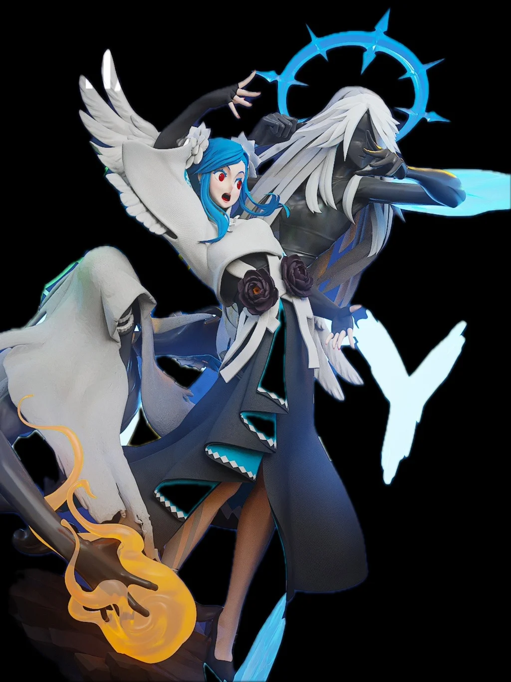 Figura queen dizzy guilty gear luta em resina 3D - Fidel Figures