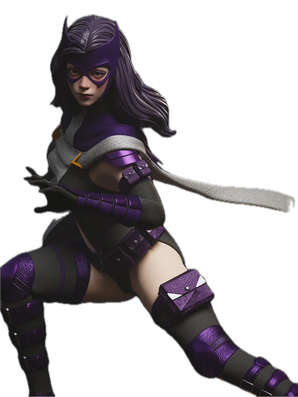Figura cacadora huntress em resina 3D - Fidel Figures