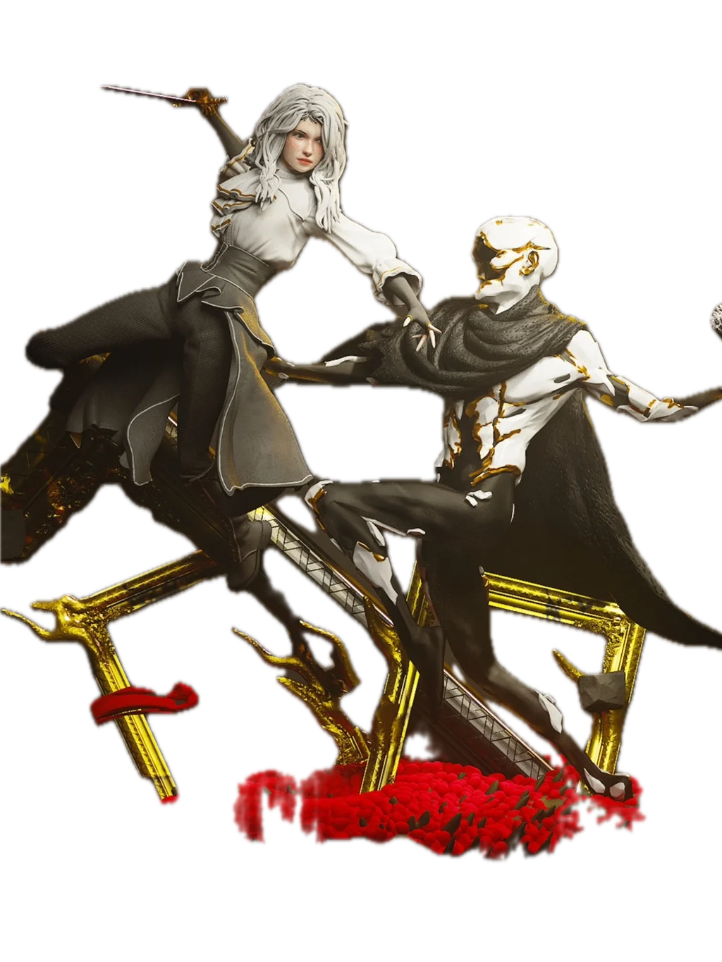 Figura maelle vs renoir clair obscur expedition 33 em resina 3D - Fidel Figures