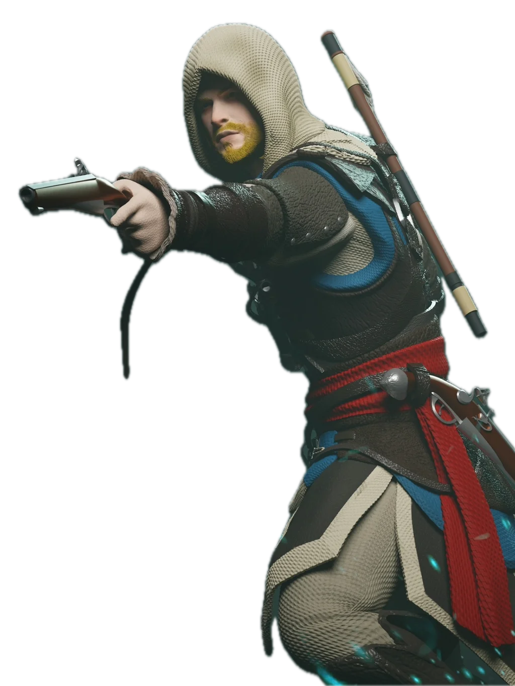 Figura edward kenway assassins creed action em resina 3D - Fidel Figures