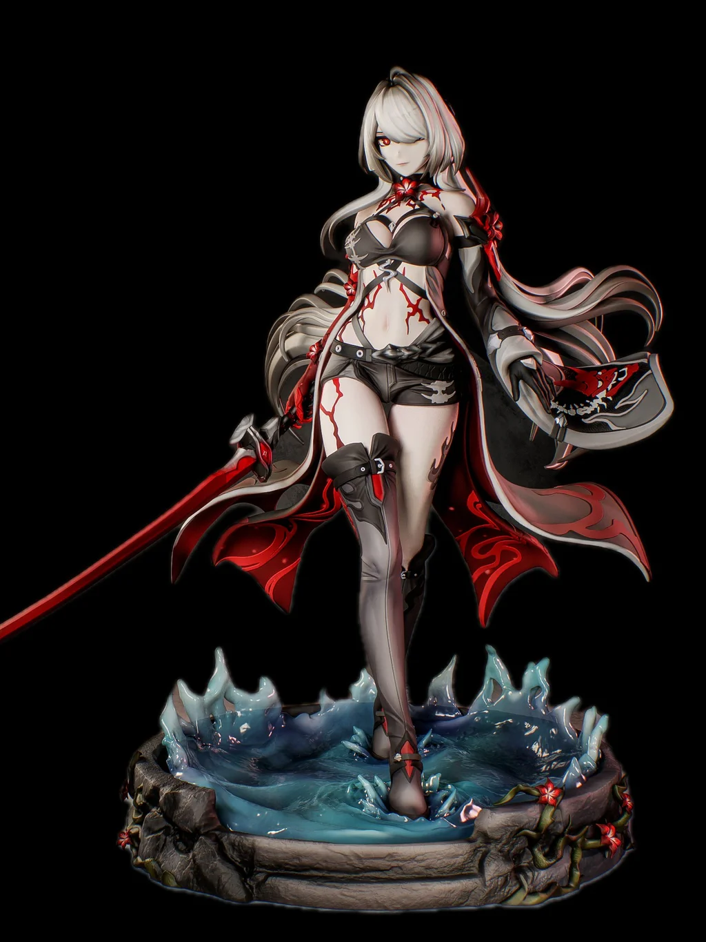 Figura acheron honkai star rail em resina 3D - Fidel Figures