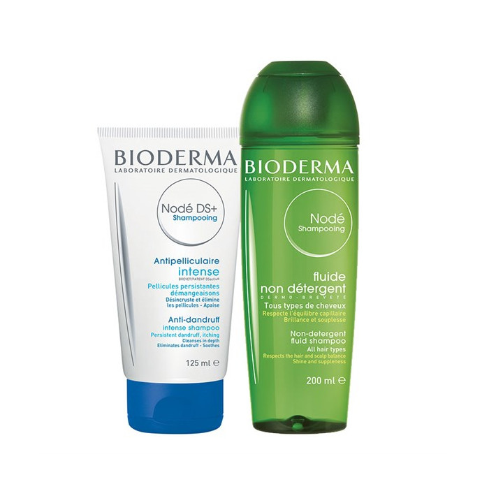 Bioderma Nodé Ds+ Seborrhoeic Dermatitis Shampoo 125ml + Bioderma Nodé Shampoo No Cleanser 200ml 