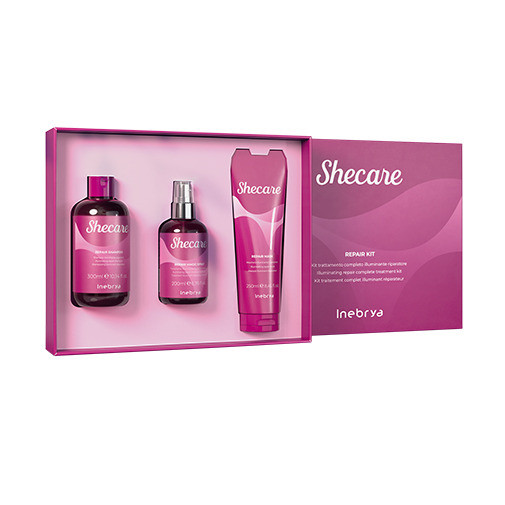 Inebrya SHECARE Repair Kit (Shampoo 300 ml + Mask 250 ml + Magic Spray 200ml