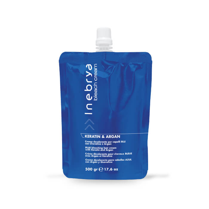 Inebrya Blue Bleaching Hair Cream - Keratin & Argan 500gr