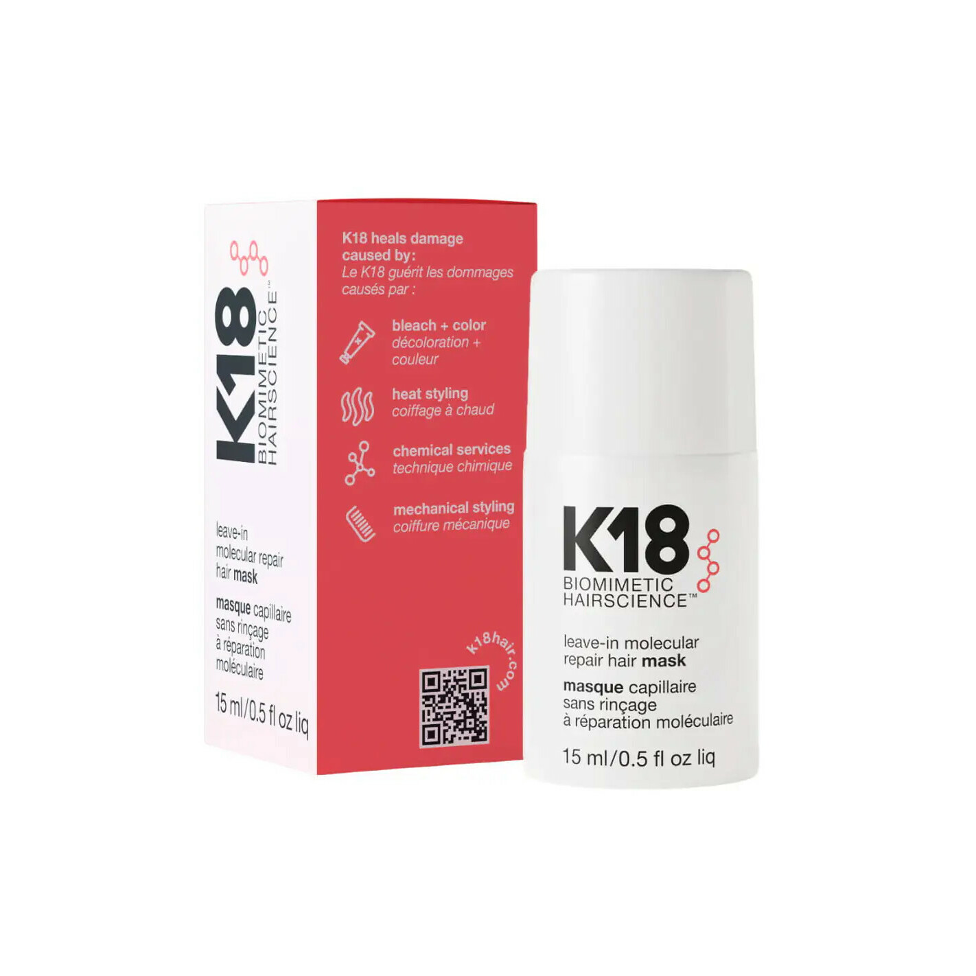 K18 Leave-In Molecular Repair Hair Mask 15ml