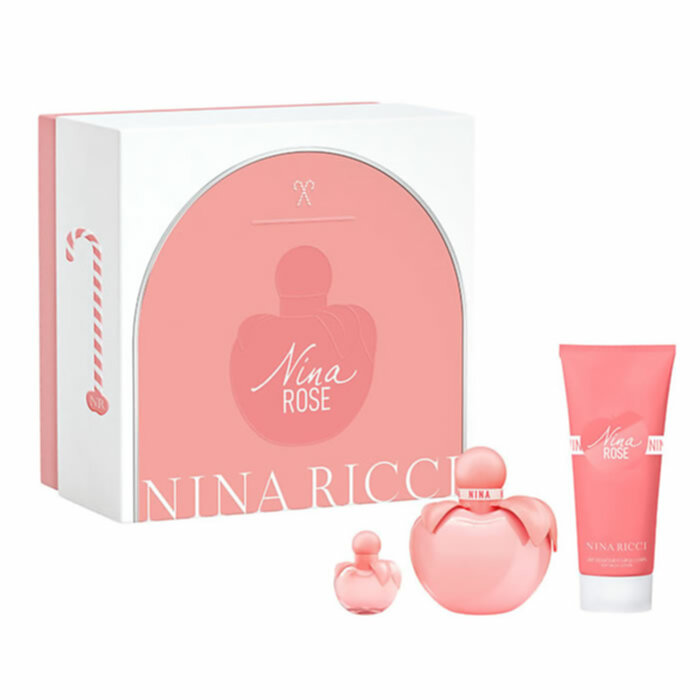 Nina Ricci Nina Rose Eau De Toilette Spray 50ml Set 3 Pieces