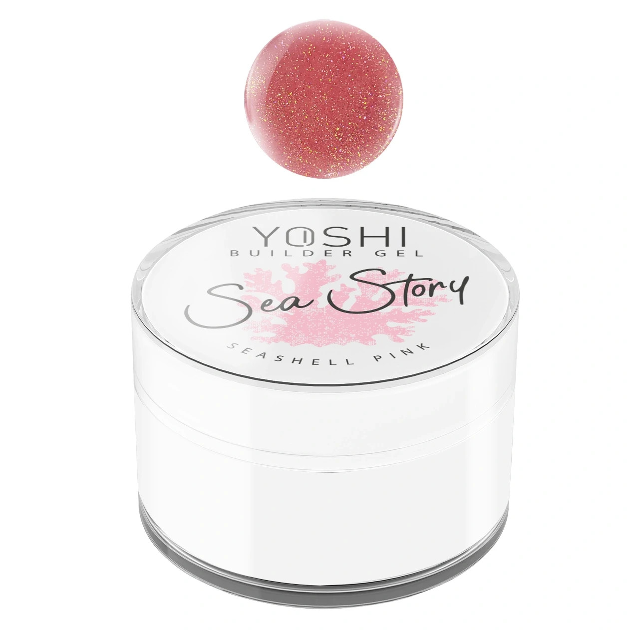 Yoshi Sea Story Builder Gel Seashell Pink 15ml LED and UV