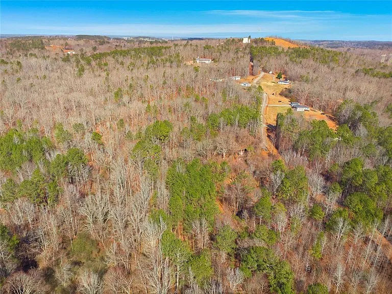 Aerial view of 33.18 total acres of wooded land