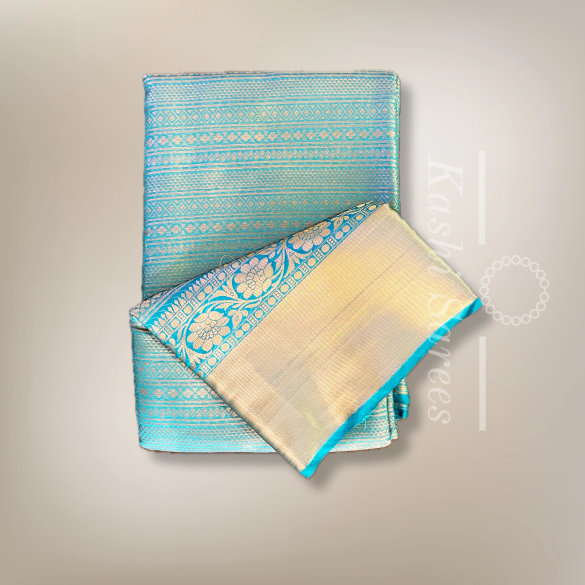 Sea Green Golden Banarasi