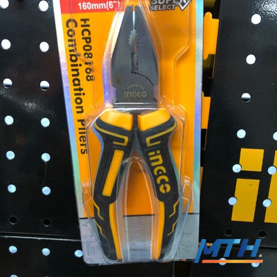 คีมปากจิ้งจกหุ้ม INGCO 6" HCP08168 (แพ็คแข็ง/แขวน) รูปหน้าปก
