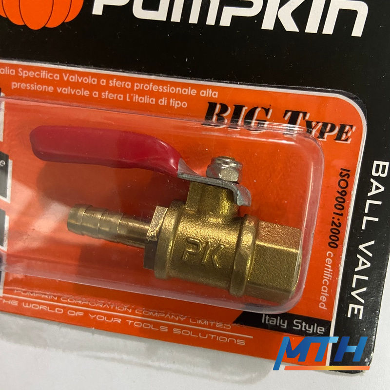 รูปภาพสินค้า ก๊อกลม 1/4" เกลียวใน+หางปลา Pumpkin 31382/PTT-FH5